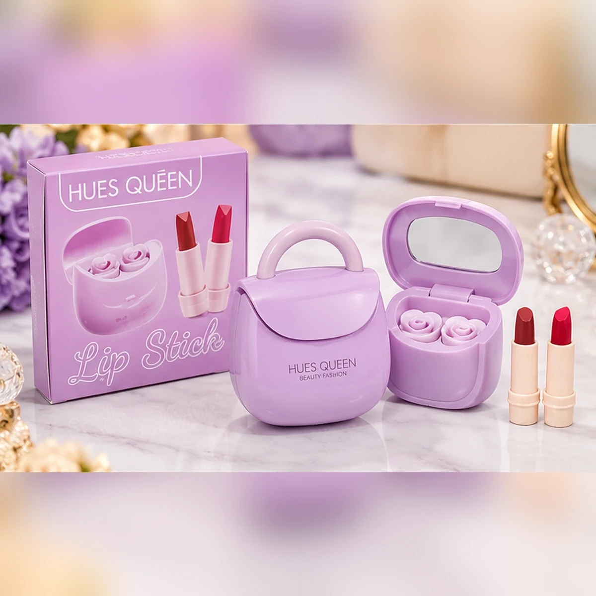 Hues Queen Luxury Mini Handbag Lipstick Set – 3 Colours — image 3
