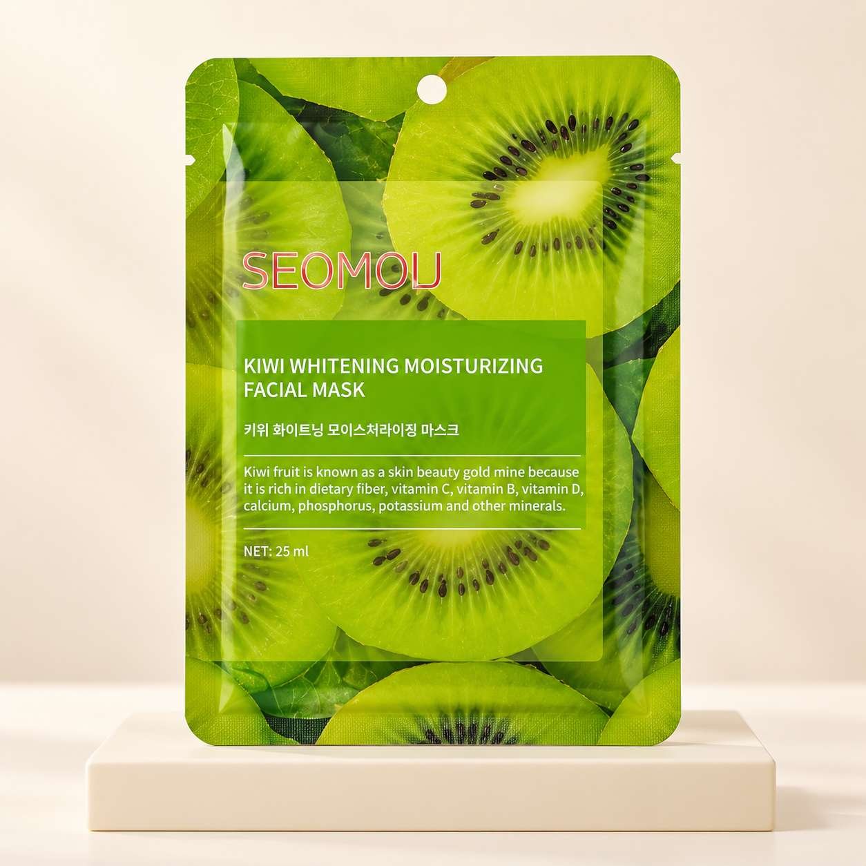 SEOMOU Kiwi Moisturizing Facial Sheet Mask – 25ml