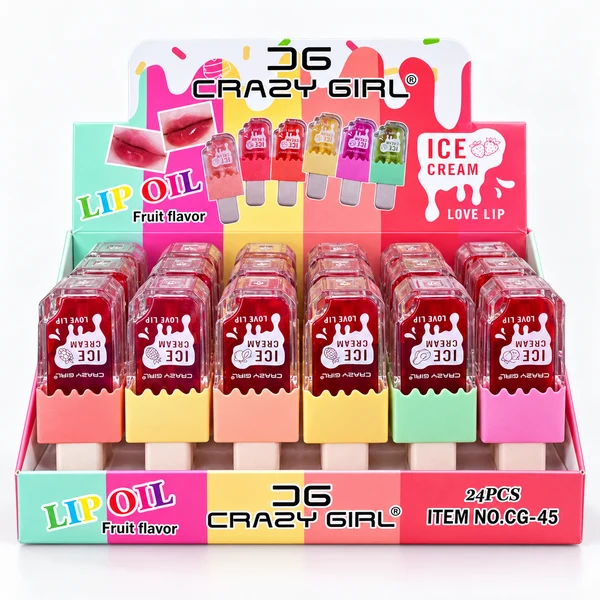 DG Crazy Girl Ice Cream Fruit Flavour Lip Oil – 6 Colours
