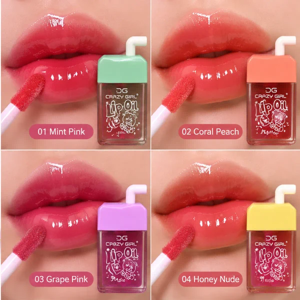 DG Crazy Girl Premium Lip Magic Lip Oil – 4 Glossy Shades